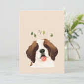 Carte De Remerciements Illustration de l'animal de compagnie St. Bernard (Debout devant)