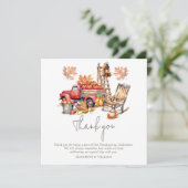 Carte De Remerciements Illustration de l'aquarelle de Thanksgiving (Debout devant)