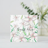 Carte De Remerciements Illustration de lys blancs   (Debout devant)