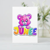 Carte De Remerciements Illustration de ours Junee mignon (Debout devant)