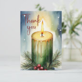 Carte De Remerciements Illustration du festival des bougies d'aquarelle (Debout devant)