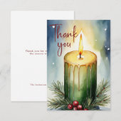 Carte De Remerciements Illustration du festival des bougies d'aquarelle (Devant / Derrière)