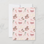 Carte De Remerciements Illustration du nuage Whimsical Boho Horse (Dos)