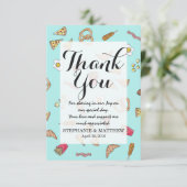 Carte De Remerciements Illustrations de l'aquarelle des fourrures de pizz (Debout devant)