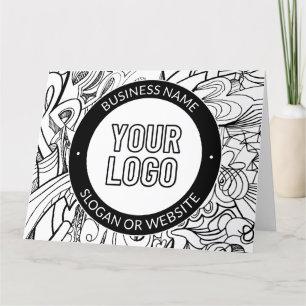 Carte De Remerciements Illustrations de ligne moderne et votre logo avec