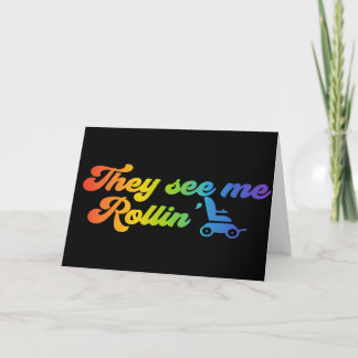 Carte De Remerciements Ils me voient Rollin’ - fauteuil roulant