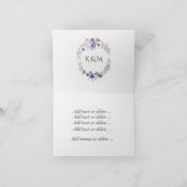 Carte De Remerciements Image brodée florale (Intérieur)