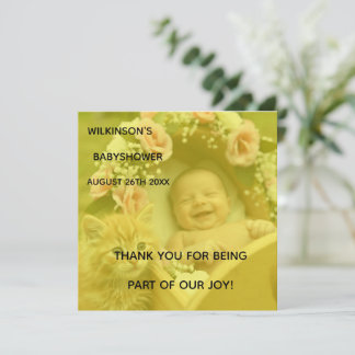 Carte De Remerciements Image de bébé Baby Shower