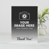 Carte De Remerciements Image et texte dégradé (Debout devant)