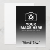 Carte De Remerciements Image et texte dégradé (Devant / Derrière)