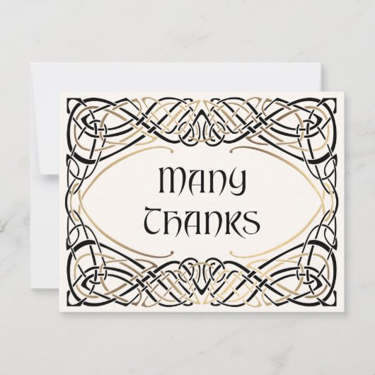 Carte De Remerciements Imaginaire Celtic Mariage médiéval (Devant)