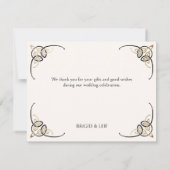 Carte De Remerciements Imaginaire Celtic Mariage médiéval (Dos)