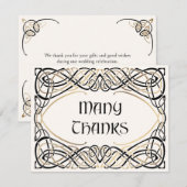 Carte De Remerciements Imaginaire Celtic Mariage médiéval (Devant / Derrière)