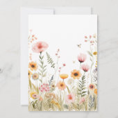 Carte De Remerciements Imaginaire fleur sauvage fée premier (Dos)