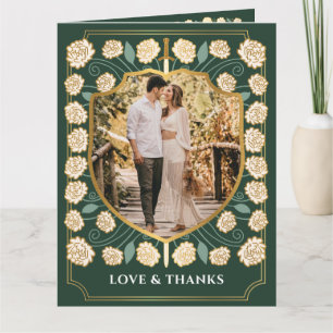 Carte De Remerciements Imaginaire médiéval de l'épée et du bouclier Maria