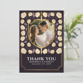 Carte De Remerciements Imaginaire médiéval Purple Sword & Shield Mariage (Debout devant)