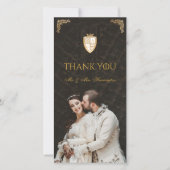 Carte De Remerciements Imaginaire médiéval Royal Muse Lion Emblem Mariage (Devant)