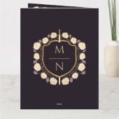 Carte De Remerciements Imaginaire médiéval Sword Shield Mariage Monogramm (Dos)