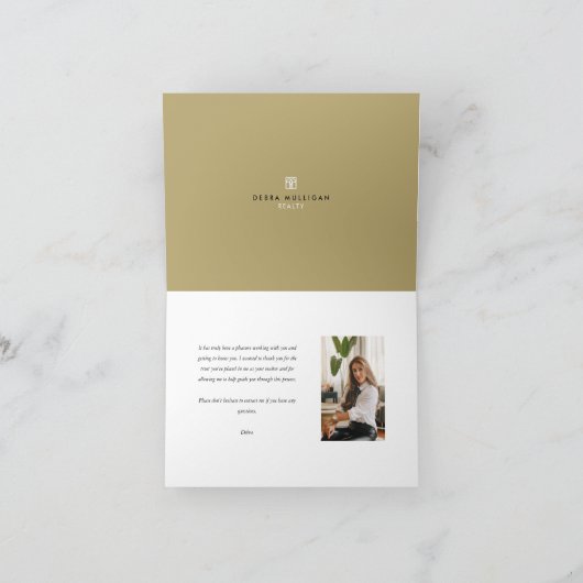 Carte de remerciements immobilier moderne (Intérieur)