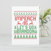 Carte De Remerciements Impeach 46 Allons à Brandon Vilain pull de Noël (Debout devant)