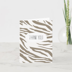 Carte De Remerciements Impression Cocoa Zebra