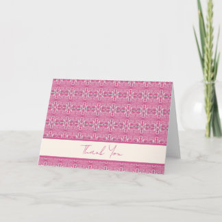 Carte De Remerciements Impression de bloc abstrait magenta