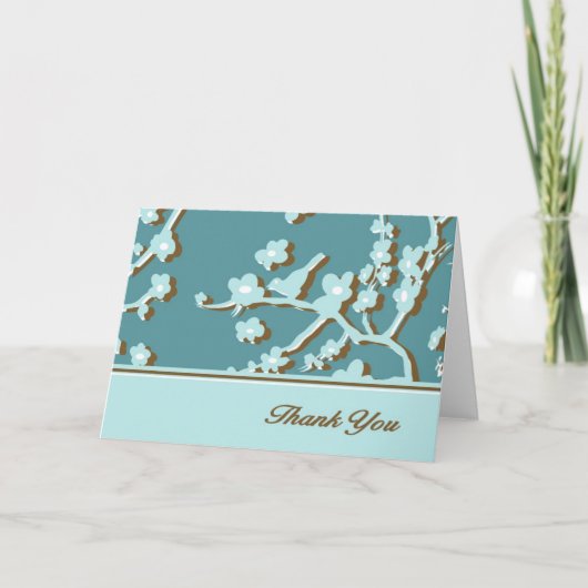 Carte De Remerciements Impression Robin vintage (Devant)