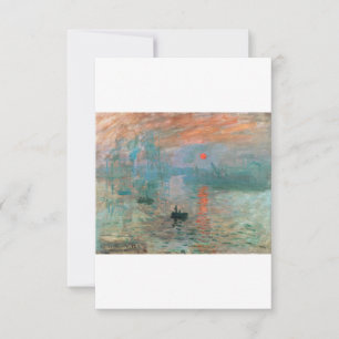 Carte De Remerciements Impression, Sunrise 1872 Claude Monet