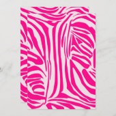 Carte De Remerciements Impression zèbre rose (Devant / Derrière)