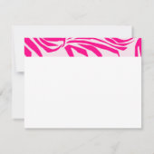 Carte De Remerciements Impression zèbre rose (Dos)