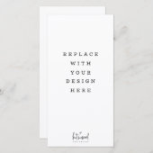 Carte De Remerciements IMPRIMER COMMANDE 4 x 8 pouces Portrait haute vert (Devant / Derrière)