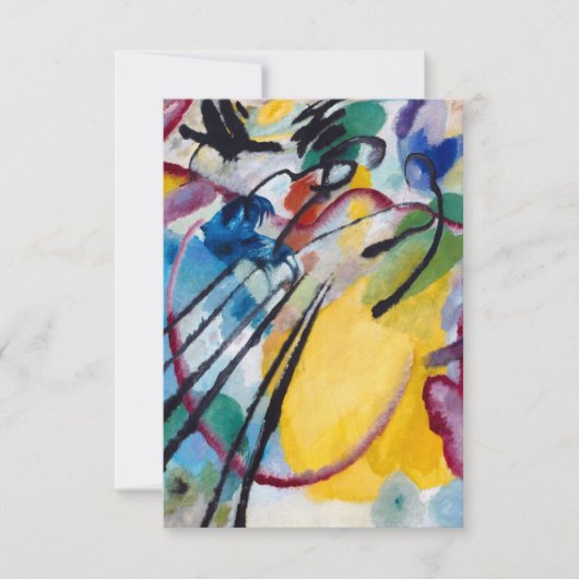 Carte De Remerciements Improvisation 26, aviron par Wassily Kandinsky (Devant)