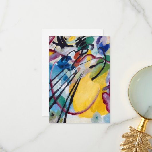 Carte De Remerciements Improvisation 26, aviron par Wassily Kandinsky (Devant/Arrière en situation)