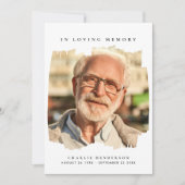 Carte De Remerciements In Love Memory 2-Photo Funérailles Modernes (Devant)