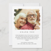 Carte De Remerciements In Love Memory 2-Photo Funérailles Modernes (Dos)