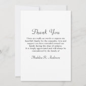 Carte De Remerciements In Love Memory 8 Photo Collage Sympathie funéraire (Dos)