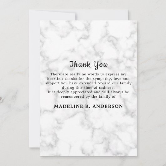 Carte De Remerciements In Love Memory Photo Collage Sympathy Funeral (Dos)