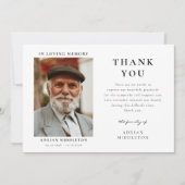 Carte De Remerciements In Loving Memory Custom Photo & Message (Devant)