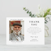 Carte De Remerciements In Loving Memory Custom Photo & Message (Debout devant)