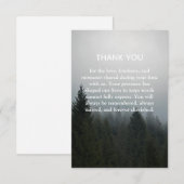 Carte De Remerciements In the quiet stillness of nature (Devant / Derrière)