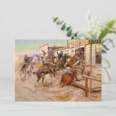 Carte De Remerciements In Without Knoking par Charles Marion Russell (Debout devant)