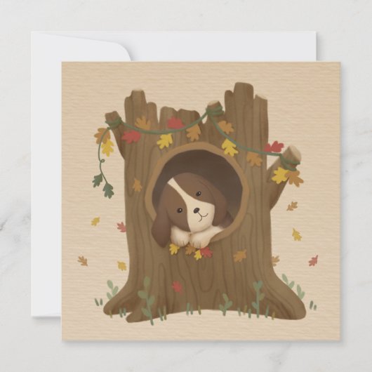 Carte De Remerciements Incroyable Automne : Beagle (Devant)