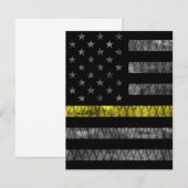 Carte De Remerciements Indicateur de ligne jaune mince du distributeur (Devant / Derrière)