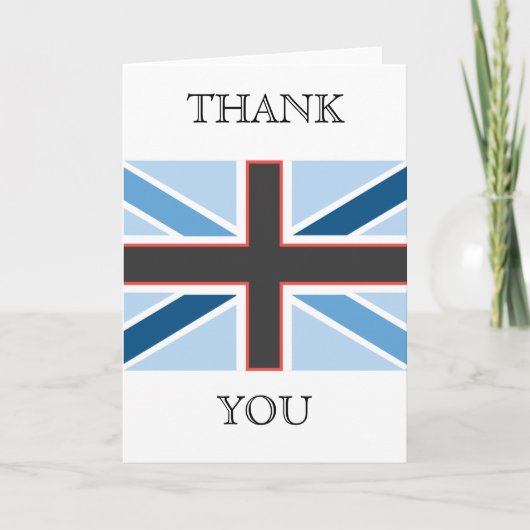 Carte de remerciements indicateur Union Jack (Devant)