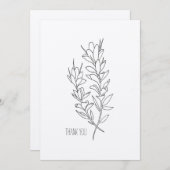 Carte de remerciements indienne (Devant / Derrière)