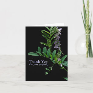 Carte De Remerciements Indigo 1 Floral Sympathy Thank You Note Card