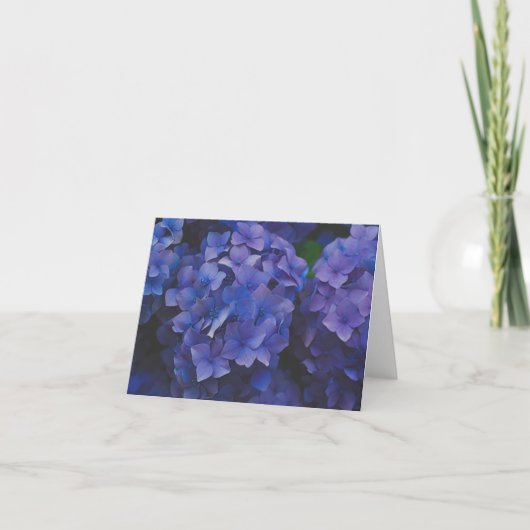 Carte De Remerciements Indigo Hydrangea Dusk Note Card (Devant)