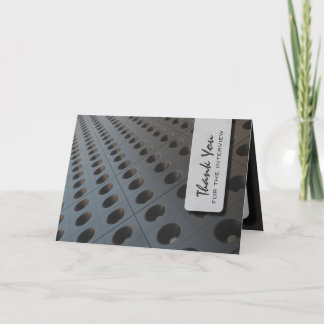 Carte de remerciements infini d'entrevue de trous