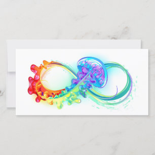 Carte De Remerciements Infinity avec Rainbow Jellyfish