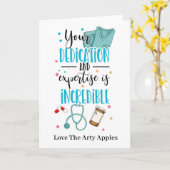 Carte de remerciements infirmière (Fleur jaune)